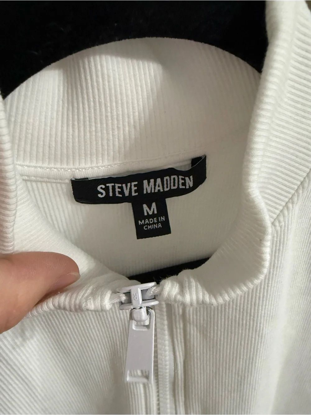 Steve Madden White Sleeveless Zip-Front Midi Skirt‎ Dress